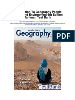 Introduction To Geography People Places and Environment 6th Edition Dahlman Test Bank