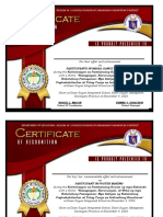 Certificate of Recognition Participants
