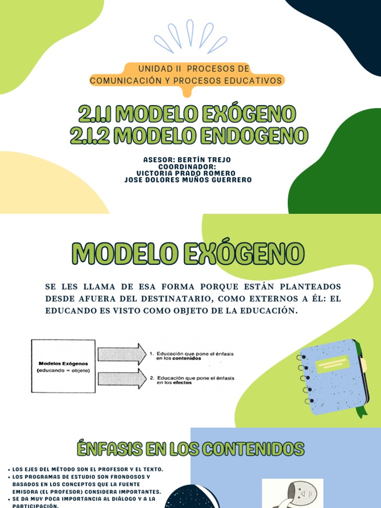 2.1.1 Modelo Exógeno - 2.1.2 M. Endógeno | PDF | Teorías filosóficas