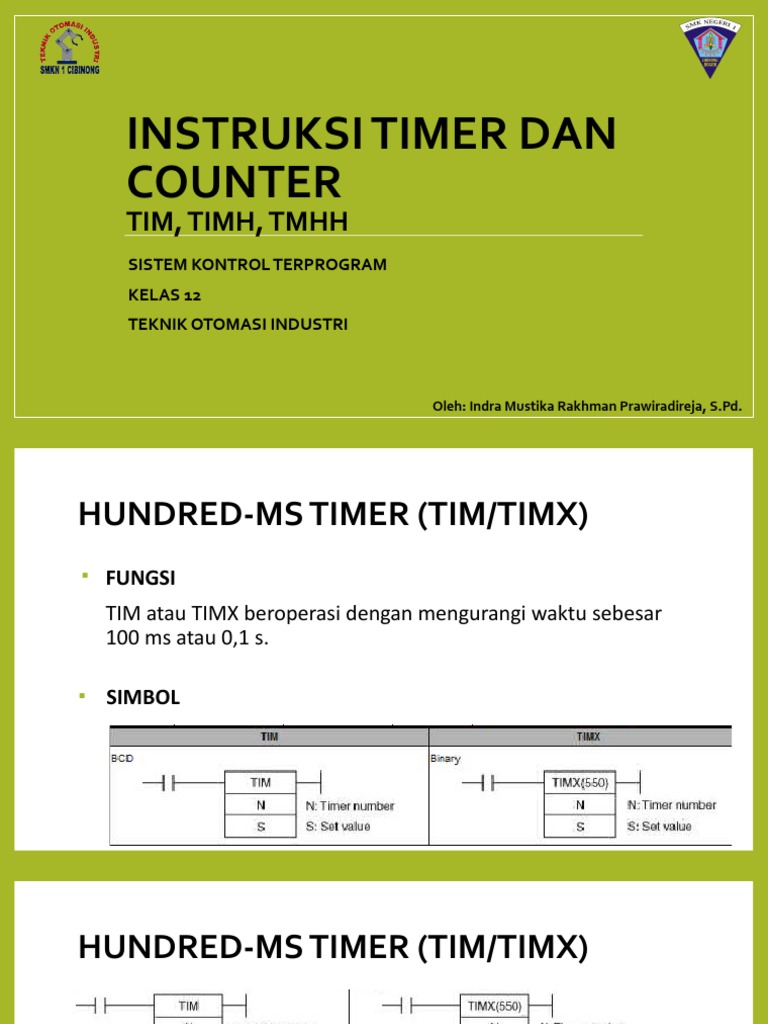 Instruksi Timer Counter - Timer | PDF