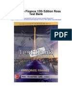 Corporate Finance 12th Edition Ross Test Bank