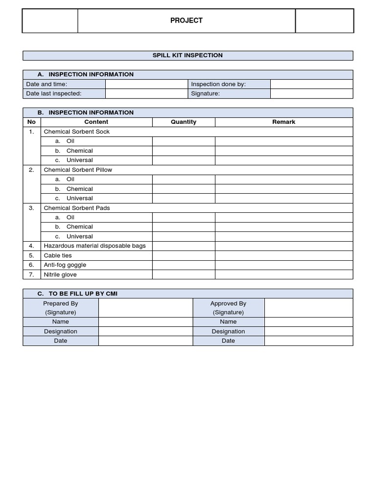 Spill Kit Inspection PDF