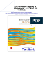 International Business Competing in the Global Marketplace 11th Edition Hill Test Bank