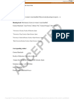 Performance Factors in Women's Team Handball. Physical and Physiological Aspects - A