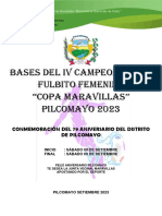 Bases IV Campeonato Futsal Femenino - 2023