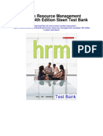 Human Resource Management Canadian 4th Edition Steen Test Bank