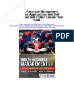 Human Resource Management Functions Applications and Skill Development 2nd Edition Lussier Test Bank