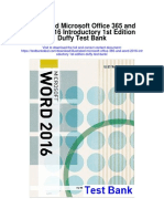 Illustrated Microsoft Office 365 and Word 2016 Introductory 1st Edition Duffy Test Bank