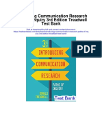 Introducing Communication Research Paths of Inquiry 3rd Edition Treadwell Test Bank