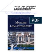 Managers and The Legal Environment Strategies For Business 9th Edition Bagley Solutions Manual