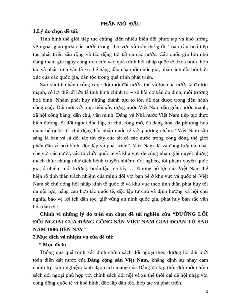  123doc tieu luan mon duong loiduong loi doi ngoai cua dang cong san