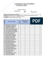 Lista de Cotejo 1