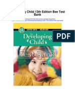 Developing Child 13th Edition Bee Test Bank