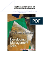 Developing Management Skills 8th Edition Whetten Solutions Manual