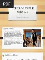 Types of Table Service