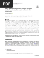 Effects of The Blended Learning Model On Preservice Teachers ' Academic Achievements and Twenty-First Century Skills