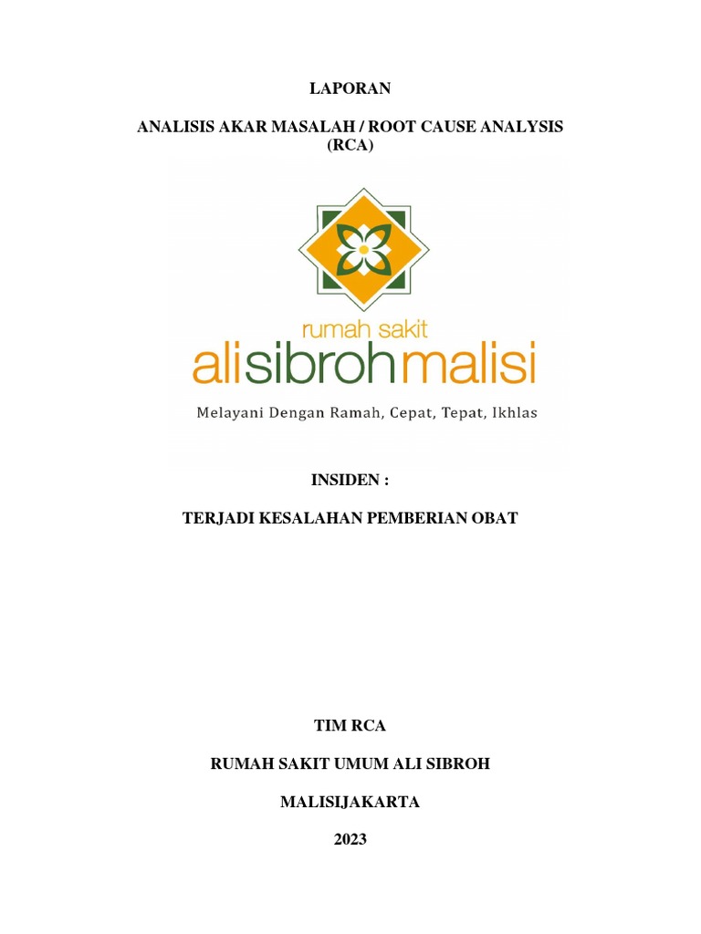 Laporan Rca Rsds Hcu | PDF