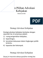 Ragam Pilihan Advokasi Kebijakan