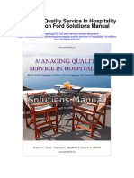 Managing Quality Service in Hospitality 1st Edition Ford Solutions Manual