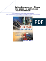 Global Marketing Contemporary Theory Practice and Cases 1st Edition Alon Solutions Manual