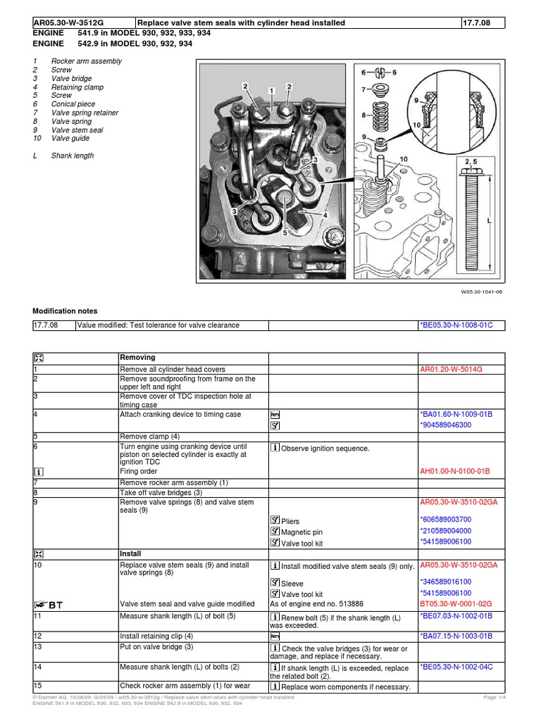 Replace Valve Stem Seals With Cylinder Head Installed PDF Valve