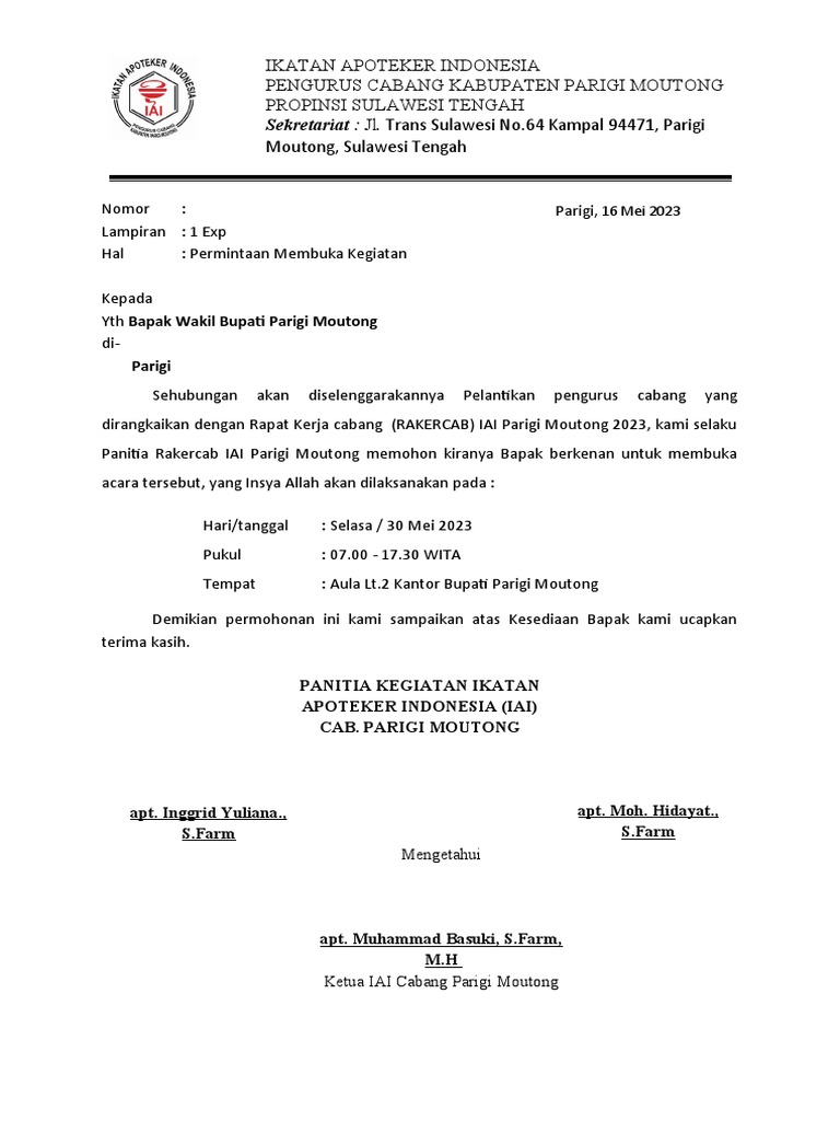 Undangan Rakercab 2023 | PDF