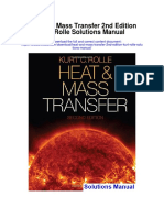 Heat and Mass Transfer 2nd Edition Kurt Rolle Solutions Manual