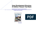 Labor Relations Development Structure Process 12th Edition Fossum Test Bank