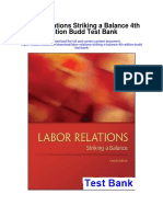 Labor Relations Striking A Balance 4th Edition Budd Test Bank