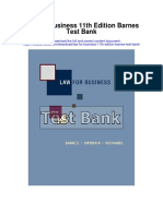 Law For Business 11th Edition Barnes Test Bank
