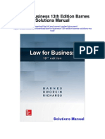 Law For Business 13th Edition Barnes Solutions Manual