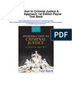 Introduction To Criminal Justice A Balanced Approach 1st Edition Payne Test Bank