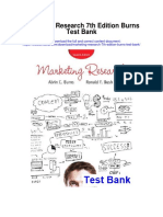 Marketing Research 7th Edition Burns Test Bank