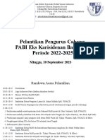 Rundown Pengurus PABI Eks Banyumas