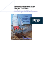 How Children Develop 5th Edition Siegler Test Bank