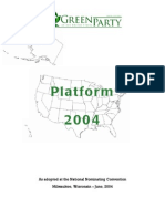 2004 Green Party Platform