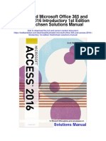 Illustrated Microsoft Office 365 and Access 2016 Introductory 1st Edition Friedrichsen Solutions Manual