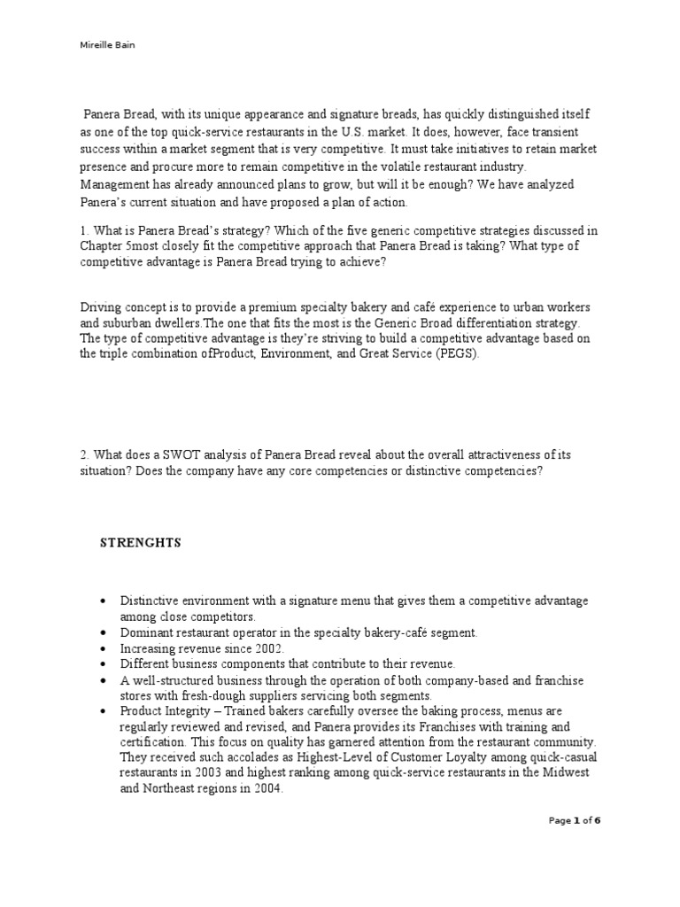 Panera Case New Pdf Franchising Fast Food Restaurants