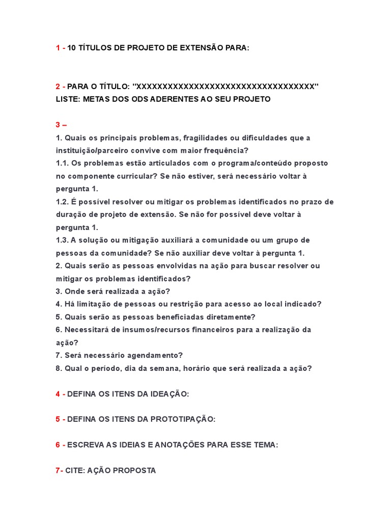 Itens da Prototipação em Projetos | PDF