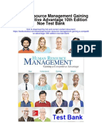 Human Resource Management Gaining A Competitive Advantage 10th Edition Noe Test Bank