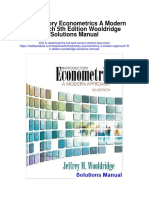 Introductory Econometrics A Modern Approach 5th Edition Wooldridge Solutions Manual