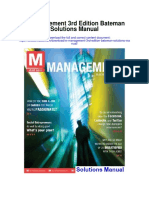 M Management 3rd Edition Bateman Solutions Manual