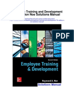 Employee Training and Development 7th Edition Noe Solutions Manual