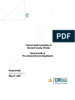 Library Services Internal Audit Report