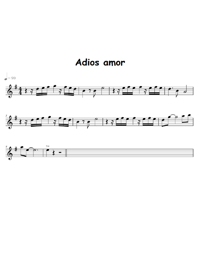 Adios Amor Violín Pdf