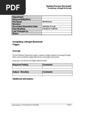 Completing a Budget Worksheet_SPD