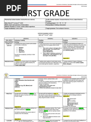 LESSON PLANNING FORMAT_ comics strips