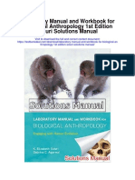 Laboratory Manual and Workbook For Biological Anthropology 1st Edition Soluri Solutions Manual