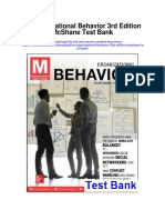M Organizational Behavior 3rd Edition Mcshane Test Bank