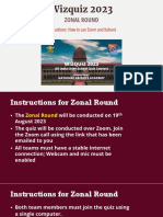 2023 NDA Wizquiz Zonal Round